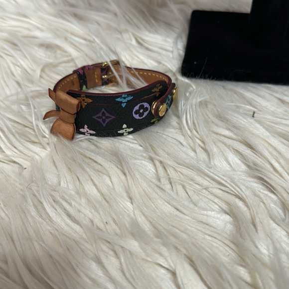 Louis Vuitton Murikami RARE black leather window bracelet - Picture 10 of 12